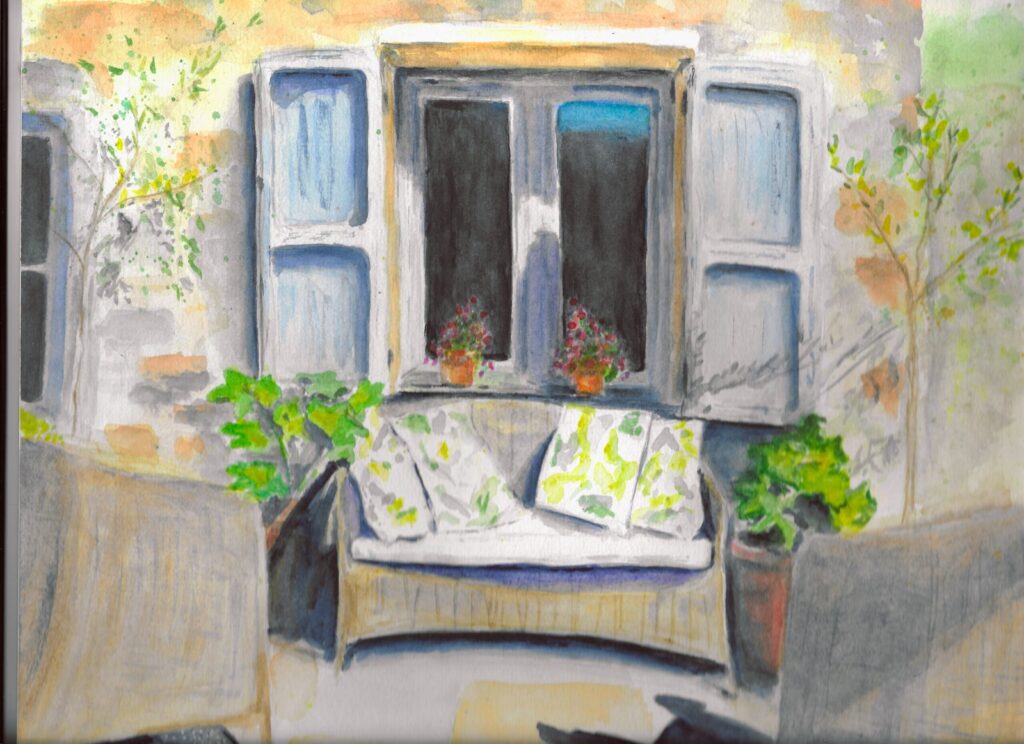 Tuscan house painting, Tuscan refuge 2