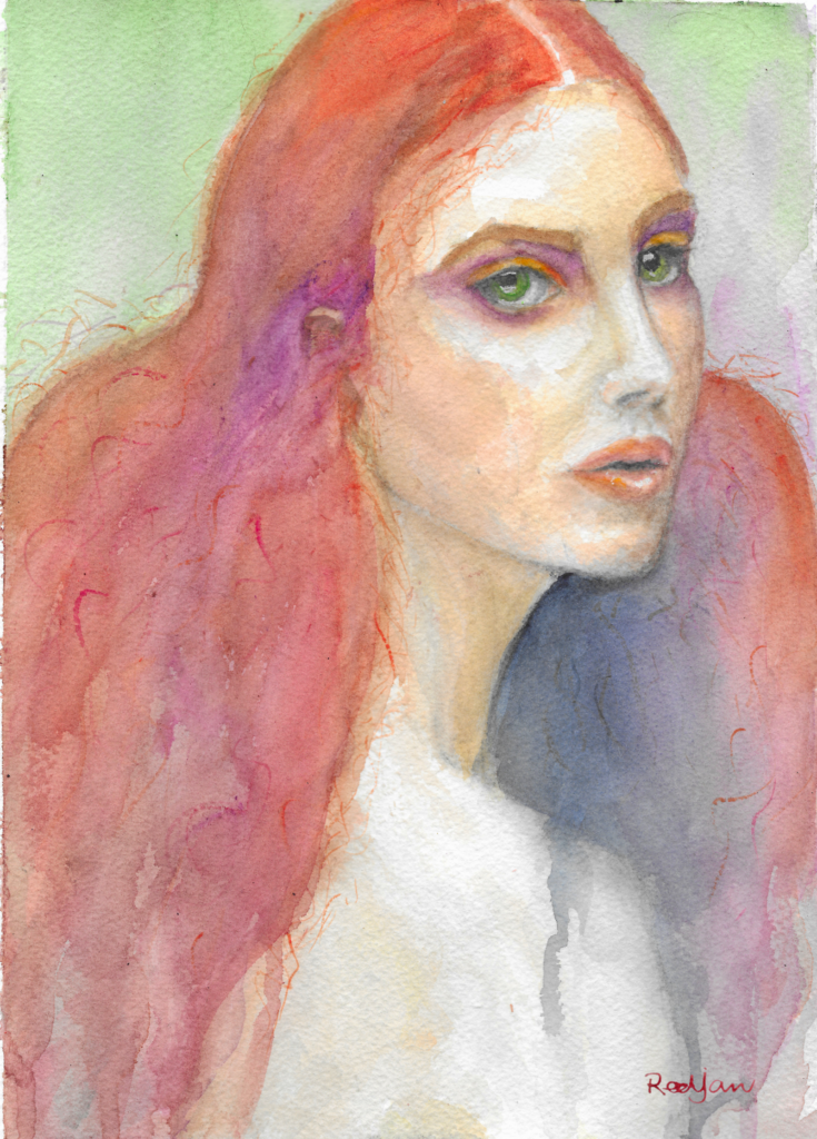 Ethereal woman wall art, portrait wall art